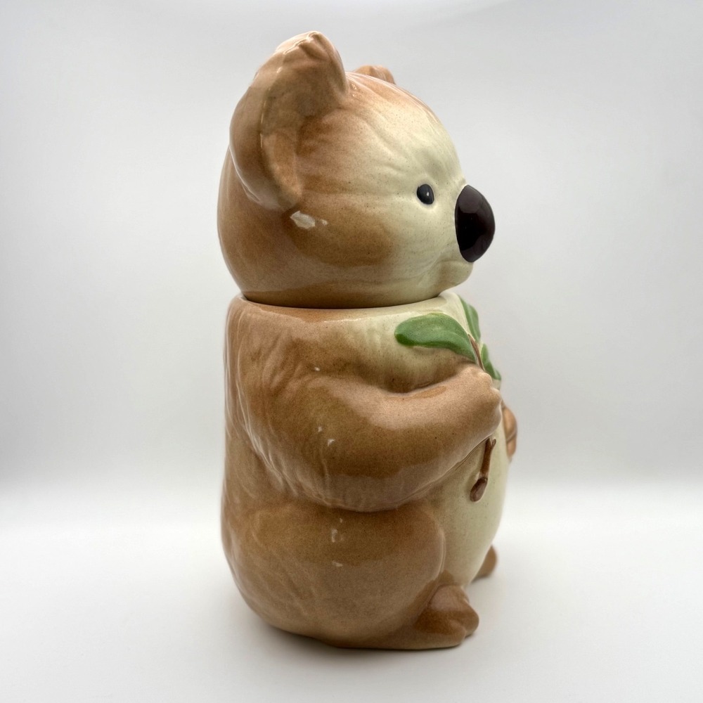 Vintage Metlox Poppytrail Koala Bear Cookie Jar Eucalyptus California Pottery - Picture 9 of 12